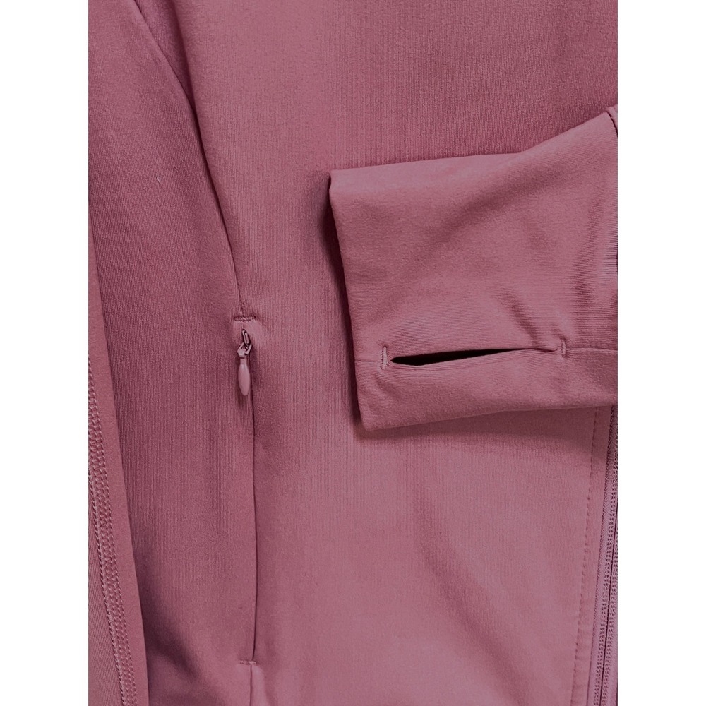 NWOT Jockey Sport Mauve Rose Full Zip Track Jacket with Thumbholes Med - Picture 4 of 4